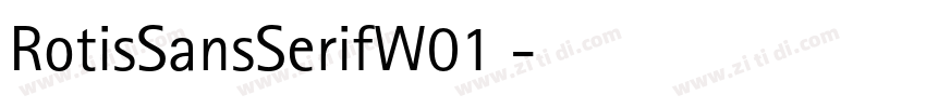 RotisSansSerifW01 字体转换